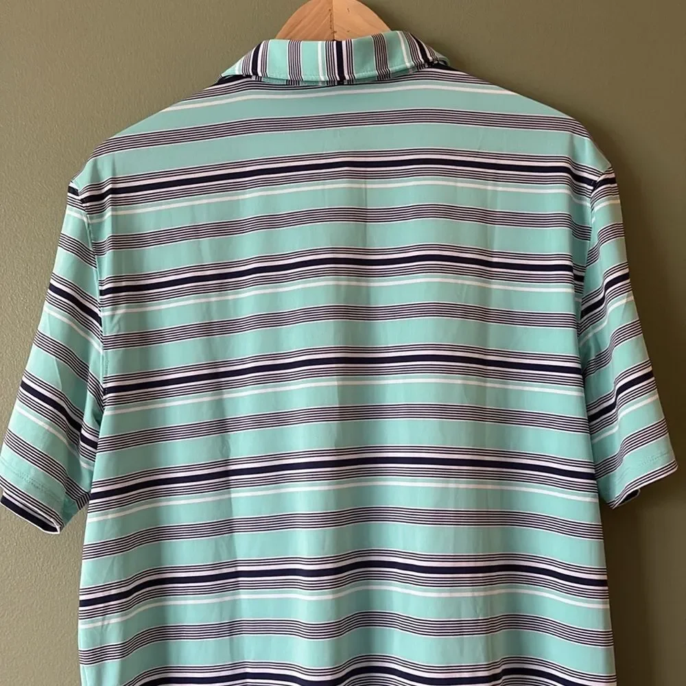 IBKUL Aerocool Golf Polo Shirt Short Sleeve Performance Stretch Men's Sz L - Picture 8 of 9